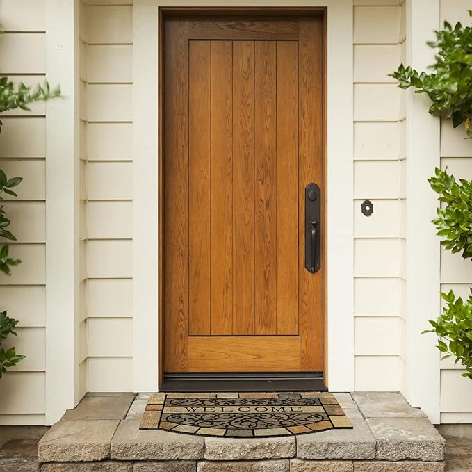 CHICHIC Entrance Door Mat Large 24 x 36 Inch Entry Way Doormat Front Door Rugs Outdoors Heavy Duty Welcome Mat, Non Slip Rubber Back Low Profile for Garage, Patio, High Traffic Area, Vine-Ruum Studio Home