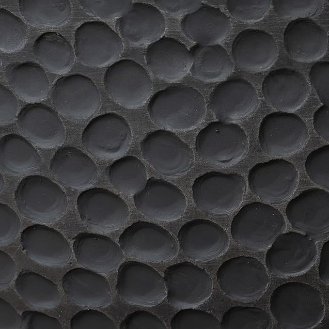 LA JOLIE MUSE Hanging Planters for Outdoor Plants, Large Hanging Planter with Drain Holes, Outdoor Hanging Flower Pots, Matte Black, Honeycomb (13.2 Inch, Set of 2)-Ruum Studio Home
