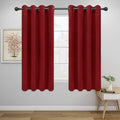 Easy-Going Blackout Curtains for Bedroom, Solid Thermal Insulated Grommet and Noise Reduction Window Drapes, Room Darkening Curtains for Living Room, 2 Panels (52x63 in,Christmas Red)-Ruum Studio Home