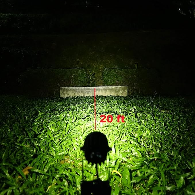 4-Spotlight Mini 50X Solar-Powered LED Spotlight (Warm White LED), Black Finish, Outdoor Garden Yard Landscape Downlight-Ruum Studio Home