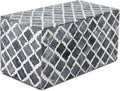 Handicrafts Home Handmade Moroccan Pattern Inspired Decorative Box - Large Storage Organizer for Neck Chains, Watches, Memory Keepsakes - Boho Style Treasure Box, Multipurpose Gift - Grey, 10x5x5-Ruum Studio Home