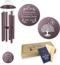 ASTARIN Memorial Wind Chimes Personalized, Bereavement Condolence Gifts for Loss of Mother Husband Wife, Customized Wind Chimes for Outside Deep Tone(Produced in USA)-Ruum Studio Home