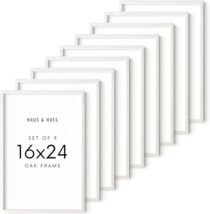 HAUS AND HUES Standalone White Oak Frames Set of 9-16x24-Ruum Studio Home