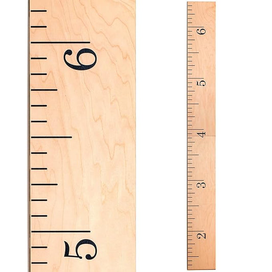 Wooden Growth Chart – Kids Height Chart, Wall Measurement for Kids, Height Chart for Wall, Growth Ruler for Children – Natural Ruler (63"x6.7")-Ruum Studio Home