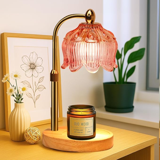 GEEZO Fragrance Candle Warmer Lamp，Electric Candle Warmer with Timer & Dimmer，Mom Christmas Birthday Gifts for Women, House Warming Gifts New Home Bedroom Decor-Ruum Studio Home