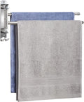 Bathroom Towel Holder JSVER 2 Arms SUS304 Stainless Steel Wall Mounted Towel Bar, Swivel Towel Racks for Bathroom, Kitchen-Ruum Studio Home