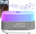 Versatile Essential Oil Diffuser, 300ml Aroma Diffuser with Bluetooth Speaker and Alarm Clock, 7 Colors LED Light Aromatherapy Diffusers & Cool Mist Humidifier 3-Level Brightness, Auto-Off Protection-Ruum Studio Home