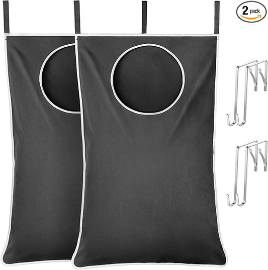 Lifewit 2 Pack Over Door Laundry Hamper, Large Collapsible Hanging Laundry Hamper, Hanging Laundry Basket Bag for Bathroom Bedroom Dirty Clothes Storage Organizer, Dark Gray-Ruum Studio Home