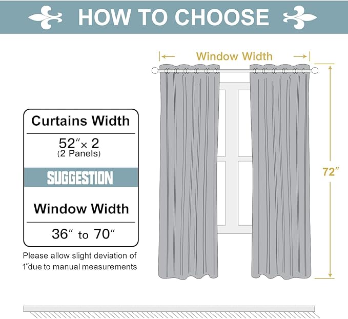 ChrisDowa Grommet Blackout Curtains for Bedroom and Living Room - 2 Panels Set Thermal Insulated Room Darkening Curtains (Brown, 52W x 72L)-Ruum Studio Home