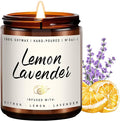 Auelife Scented Candle for Home | Lemon Lavender Candle | Aromatherapy Candles - Soy Candles for Home Scented, Gifts for Women Men, Lemon Fragrance -7oz, Single-Wick-Ruum Studio Home