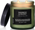 M&SENSE Bamboo Peony Scented Candle, 11.6oz Aromatherapy Jar Candle, 70 Hour Burn Time, Natural Soy Wax Blend, Stress Relief, Home Fragrance-Ruum Studio Home