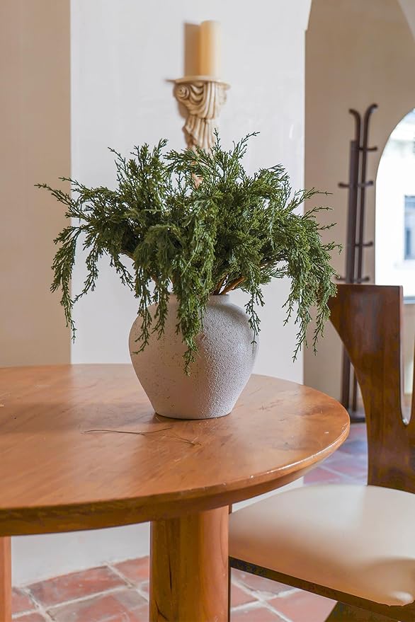 MISSPIN 12 Pcs 22.3 Inches Artificial Christmas Cypress Branches, DIY Crafts Faux Branches for Xmas Indoor Outdoor Home Decor-Ruum Studio Home