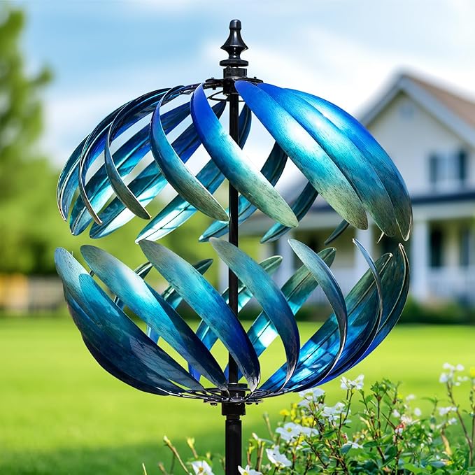 LimeHill Wind Spinner for Yard and Garden - Large Metal Kinetic Wind Sculptures for Outdoor Decorations-Ruum Studio Home