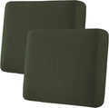 H.VERSAILTEX Super Stretch Individual Seat Cushion Covers Sofa Covers Couch Covers Slipcover Sets Thick Jacquard Textured Twill Fabric (2 Piece Large Sofa Cushion Covers, Olive)-Ruum Studio Home