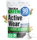Rockin' Green Laundry Detergent, Plant based, All Natural Laundry Detergent Powder, Vegan and Biodegradable Odor Fighter, Safe for Sensitive Skin (Active Wear 90 Loads - Freshwood Mac)-Ruum Studio Home