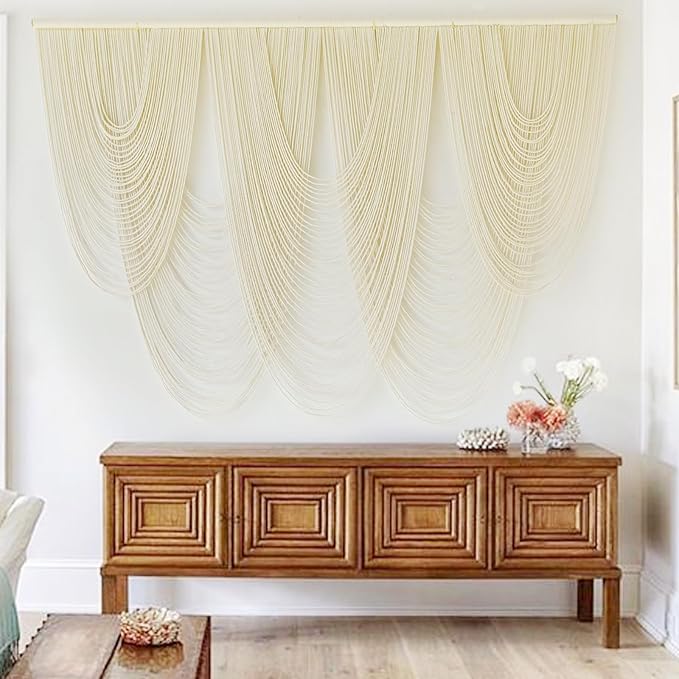 Macrame Wall Hanging Large Macrame Wall Decor Yarn Art 57" W x 41" L For Headboard Bedroom Living Room Craftsmanship Fiber Home Art-Ruum Studio Home