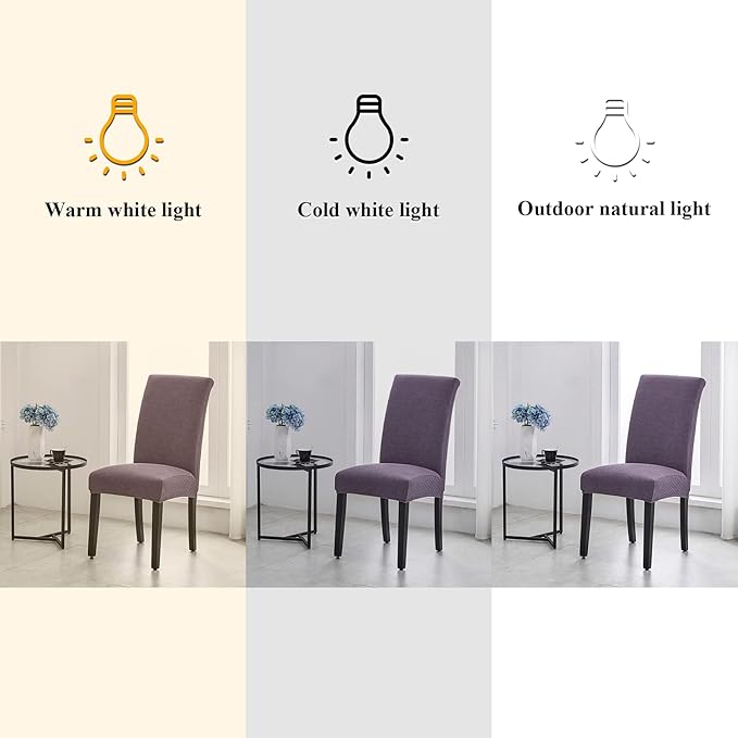 Joccun Chair Covers for Dining Room Set of 2, Dining Chair Slipcovers Stretch Dining Room Chair Covers Seat Protector,Washable Parsons Chair Cover for Home,Hotel(Grapeade,2 Pack)-Ruum Studio Home