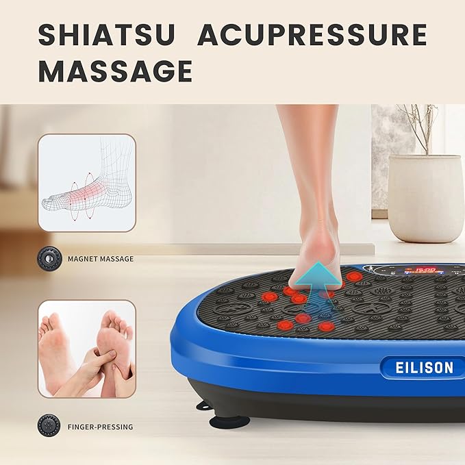 EILISON FitMax 3D XL Vibration Plate Exercise Machine - Whole Body Workout Vibration Platform w/Loop Bands - Lymphatic Drainage Machine for Weight Loss, Shaping, Wellness, Recovery-Ruum Studio Home