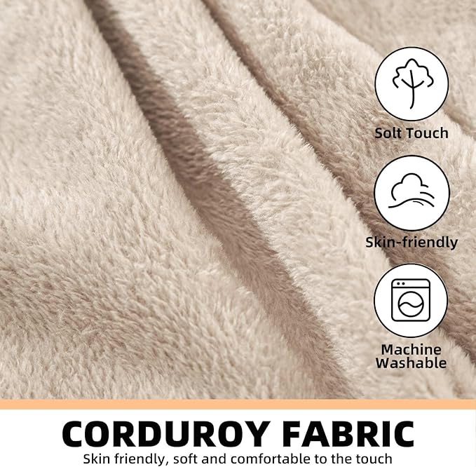 4FT Large Bean Bag Chairs,Big Adult Size Memory Foam Beanbags with Filler Included,Machine Washable corduroy cover,Ultra Soft Plush Gaming Bing Bag Puff Chair for Dorm, Living Room & Bedroom (Apricot)-Ruum Studio Home