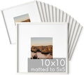 HAUS AND HUES 10x10 Square Picture Frames Set of 15 - White Oak Frames with Plexiglass, Modern Style, Wall Mountable-Ruum Studio Home