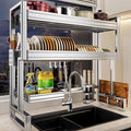 Kitchen Sink Rack Sink Above The Dish Drain Dish Washing Rack Stainless Steel Multifunctional Dish Storage Rack,Over The Sink Drying Rack for Dishes(2,95cm/37.4in)-Ruum Studio Home