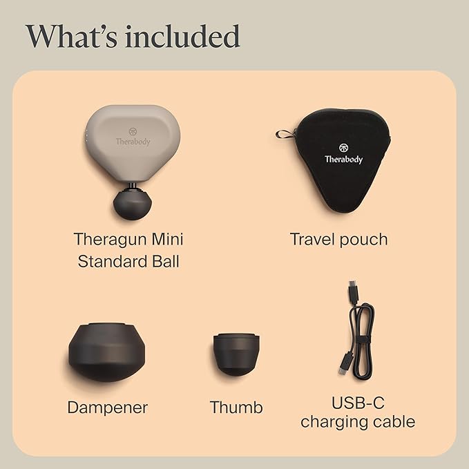 TheraGun Mini (3rd Generation) by Therabody – Ultra-Portable Massage Gun and Travel Essential for Fast, Effective Pain and Tension Relief Anywhere (Oat)-Ruum Studio Home