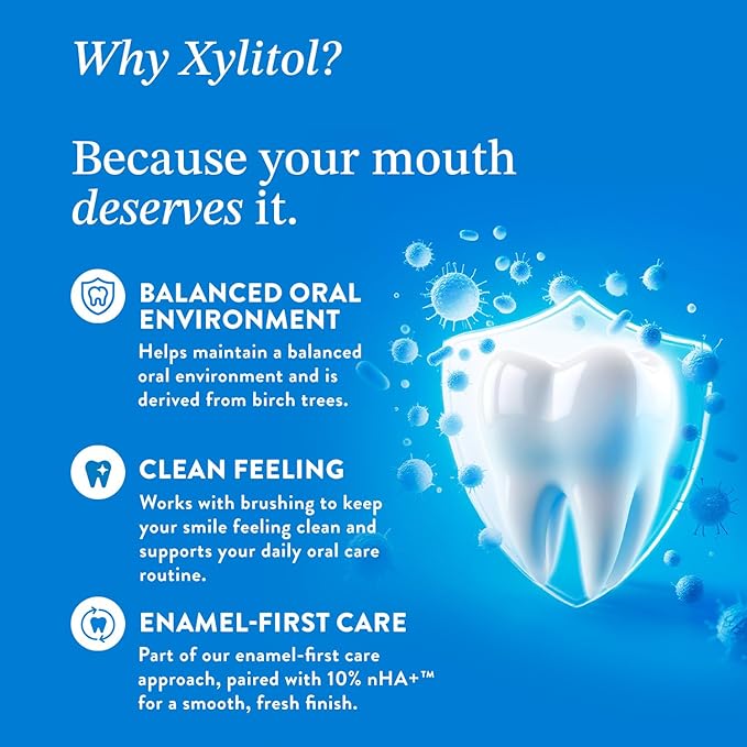 Mouthology 10% Nano Hydroxyapatite Toothpaste (Fluoride Free), Whitening*, Supports Enamel Care*, Appropriate for Sensitive Teeth*, SLS Free, Xylitol nHA Toothpaste for Adults, Mint 4oz (USA Made)-Ruum Studio Home