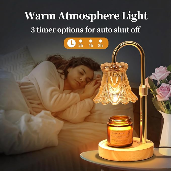 GEEZO Fragrance Candle Warmer Lamp，Electric Candle Warmer with Timer & Dimmer，Mom Christmas Birthday Gifts for Women, House Warming Gifts New Home Bedroom Decor-Ruum Studio Home