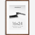 16x24 Poster Frame Natural Solid Walnut Photo Frames with 12x18 Removable Mat Wall Hanging Large Handcrafted Frame with HD Plexiglass Wall and Tabletop Display Large Picture Frame-Ruum Studio Home