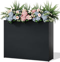 Planter Box Outdoor 38"W x 10.2"D x 30"H- Tall Rectangular Planters for Outdoor Patio/Porch, All-Weather with Anti-dumping Kit, Durable Galvanized Steel, Modern Design for Plants, Flower,Garden-Ruum Studio Home