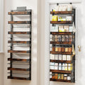 8 Tier Over The Door Pantry Organizer, 2 IN 1 Wall Mount or Metal Hanging Spice Rack for Pantry Organizers and Storage, Seasoning Shelves，Adjustable Basket with Hooks for Kitchen, Bathroom,Laundry-Ruum Studio Home