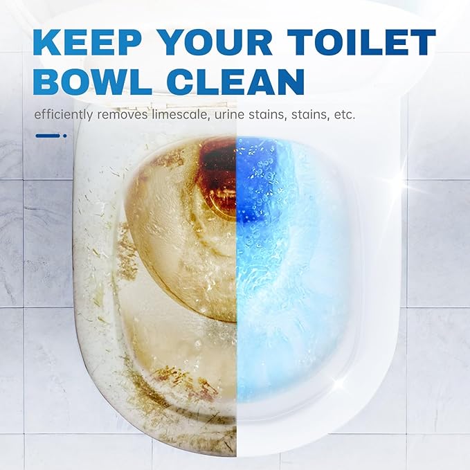 Vacplus Toilet Bowl Cleaners - 6 Pack, Krazy Clean Automatic Long-Lasting Toilet Cleaner Bottles, Easy-to-Use & Powerful Cleaning-Ruum Studio Home