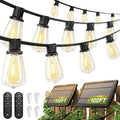 addlon 2 Pack*102FT(96+6) Solar String Lights Waterproof, Patio Lights Solar Powered with Remote & USB Port, 3 Lighting Modes 60+4 LED Shatterproof Bulbs Outdoor Light for Camping Backyard Garden-Ruum Studio Home