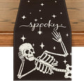 Artoid Mode Spooky Skeleton Spider Bone Halloween Table Runner, Holiday Kitchen Dining Table Decoration for Home Party Decor 13 x 90 Inch-Ruum Studio Home