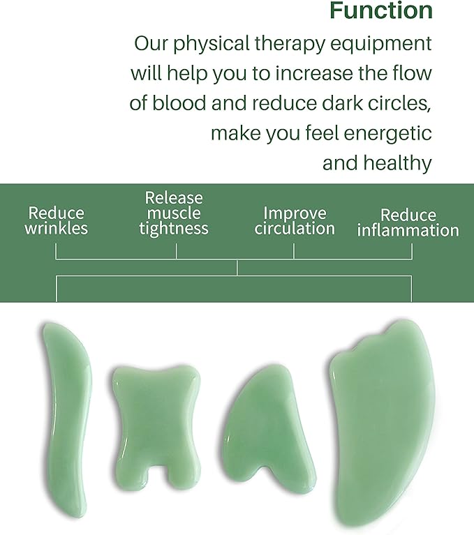 MoHern Gua Sha Massage Tools, 4 Pcs Multi-Shaped Gua Sha Tools for Face & Body-Ruum Studio Home