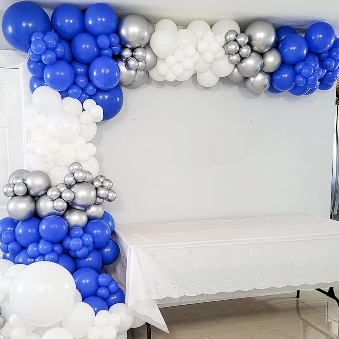 130pcs Royal Blue Balloons Different Sizes 18" 12" 10" 5" Party Latex Balloons for Birthday Graduation Baby Shower Anniversary Nautical Party Decorations-Ruum Studio Home