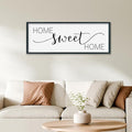 SRSZHIYUE Home Sweet Home Sign 32"x12" for Farmhouse Rustic Large Family Living Room Over Couch Modern Horizontal Wall Decor, Wood Framed Plaques Art Decorative (Black)-Ruum Studio Home