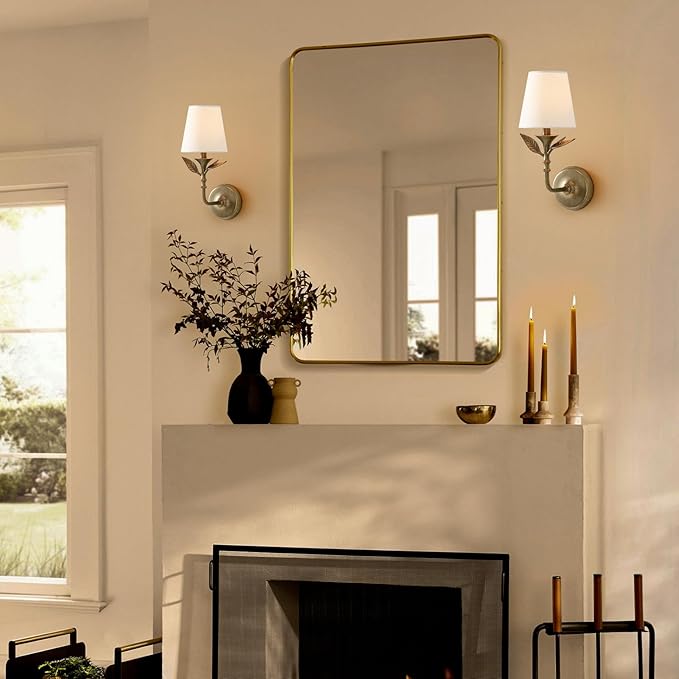 Antique Brass Forged Wall Light - Golden Farmhouse Wall Sconces for Living Room, Vintage Mordern Wall Light Fixture for Bedroom, Kitchen, Bathroom-Ruum Studio Home