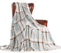 MERRYLIFE Throw Blanket Plaid Sherpa | Ultra-Plush Soft Colorful Oversized | Decorative Couch Travel Blanket | (50" 60", Island Travel)-Ruum Studio Home