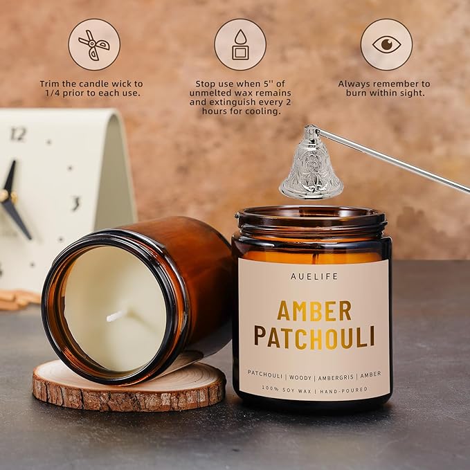 Scented Candles for Home - Magnolia & Sandalwood Candle | Aromatherapy Candle Gift for Women & Men, Soy Candles for Home Scented - 7oz-Ruum Studio Home