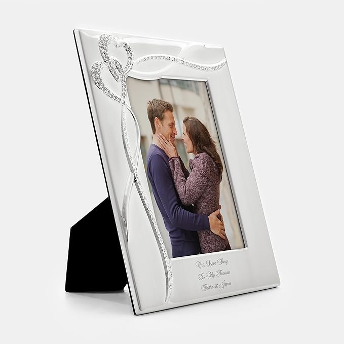 THINGS REMEMBERED Engraved Intertwined Heart 5" x 7" Picture Frame (Free Customization)-Ruum Studio Home