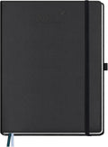 BEZEND Planner 2025-2026 Weekly and Monthly, 8.5" x 11" Academic Calendar (Jul 25-Dec 26) Vertical Daily Appointment with Hourly Timeslot & Monthly Tab, PU Leather Hardcover - Black-Ruum Studio Home