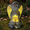 YODY Solar Garden Statues Outdoor Decor- Yard Decorations for Patio, Balcony, Backyard, Lawn Ornaments - Angel Figurines with LED Light- Unique Birthday House Warming Gifts for Women, Mom, Grandma-Ruum Studio Home
