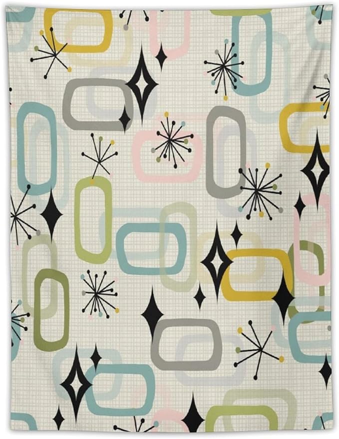 ICMOLYYENLO Boho Medieval Cat Tapestry, Abstract Atomic Starburst Geometric Aesthetic Art Wall Hanging For Bedroom Living Room Dormitory 40x60 Inches-Ruum Studio Home