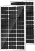 SOLPERK 2PCS Solar Panels 100 Watt 12 Volt, High-Efficiency Monocrystalline Solar Panel for Home, RV, Camping, Marine, Rooftop, Off-Grid Applications, 2-Pack 100W, SK-M200W-Ruum Studio Home