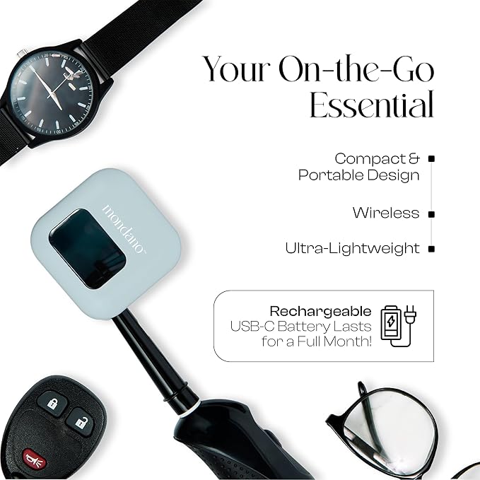 Mondano UV-C Toothbrush Sanitizer and Holder, Toothbrush Case - Manual/Electric Toothbrush Cover for Any Toothbrush Head - Rechargeable Toothbrush Travel Case, Tooth Brush Cover Cap for Home-Ruum Studio Home