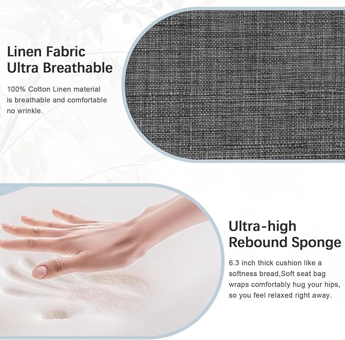 Accent Chair 2 Seat, Arm Chairs with Soft Seat and Armrests for Living Room, Love seat for Dining, Reading, and Waiting Rooms (Gray)-Ruum Studio Home