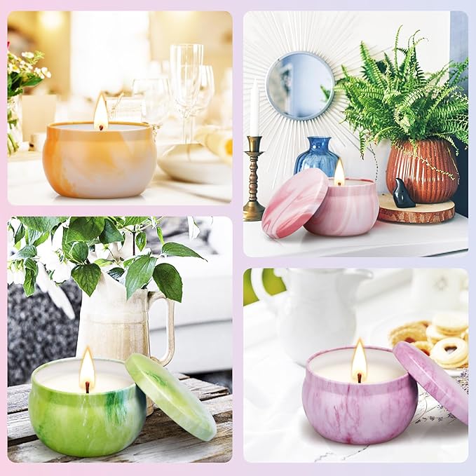 Scented Candles Gifts for Women, 8 Pack Candles for Home Scented, 8% Essential Oil Soy Candle, Stress Relief Gifts for Women, Aromatherapy Candle Set for Birthday, Thanksgiving-Ruum Studio Home