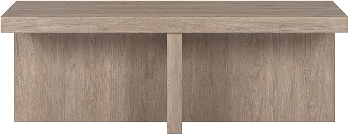 Henn&Hart Elna Coffee Table, 44" Wide,Grey-Ruum Studio Home