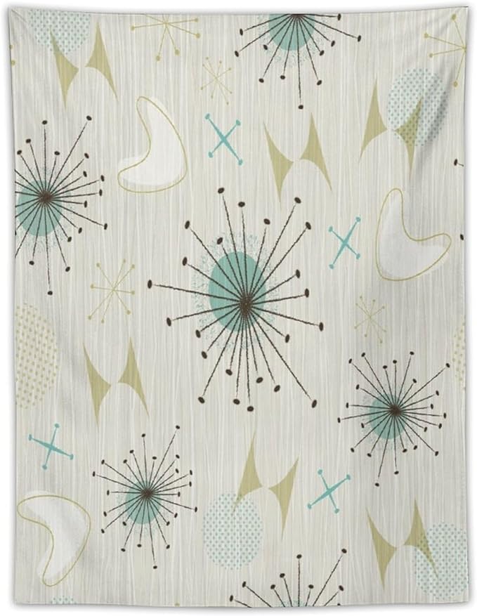 ICMOLYYENLO Boho Medieval Cat Tapestry, Abstract Atomic Starburst Geometric Aesthetic Art Wall Hanging For Bedroom Living Room Dormitory 60x80 Inches-Ruum Studio Home